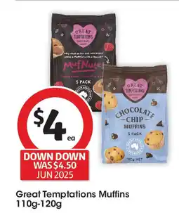 Coles Great Temptations Muffins offer