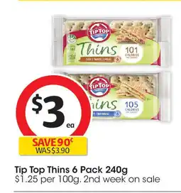 Coles Tip Top Thins offer