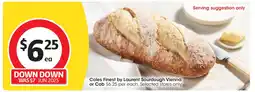 Coles Coles Finest by Laurent Sourdough Vienna or Cob offer