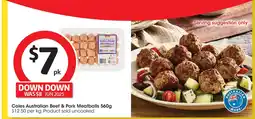 Coles Coles Australian Beef & Pork Meatballs offer