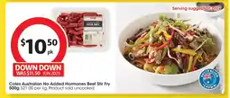 Coles Coles Australian No Added Hormones Beef Stir Fry offer