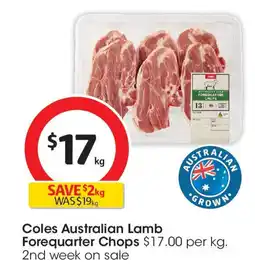 Coles Coles Australian Lamb Forequarter Chops offer