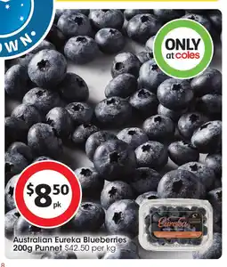 Coles Australian Eureka Blueberries Punnet offer