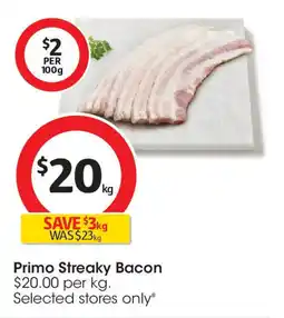 Coles Primo Streaky Bacon offer