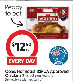 Coles Coles Hot Roast RSPCA Approved Chicken offer