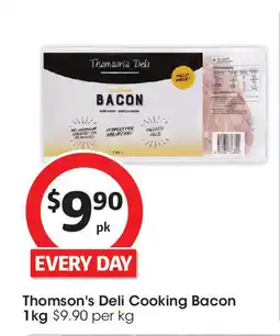 Coles Thomson's Deli Cooking Bacon offer