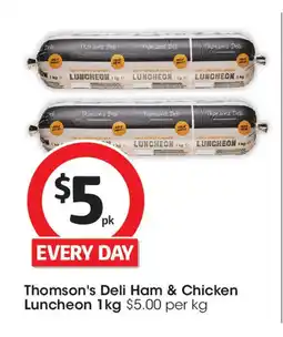 Coles Thomson's Deli Ham & Chicken Luncheon offer