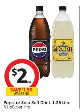 Coles Pepsi or Solo Soft Drink offer