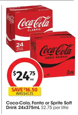 Coles Coca-Cola, Fanta or Sprite Soft Drink offer