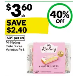 Woolworths Mr Kipling Cake Slices Varieties offer