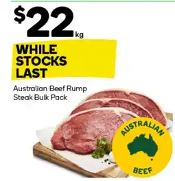 Woolworths Australian Beef Rump Steak Bulk Pack offer