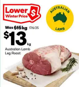 Woolworths Australian Lamb Leg Roast offer