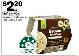Woolworths Woolworths Microwave Rice Cups offer