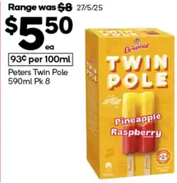 Woolworths Peters Twin Pole offer