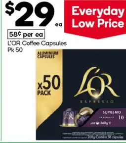 Woolworths L'OR Coffee Capsules offer