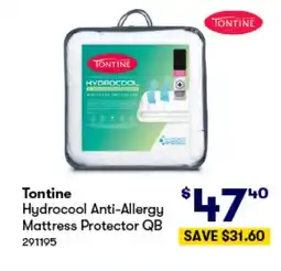 Woolworths Tontine Hydrocool Anti-Allergy Mattress Protector QB offer