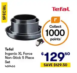 Woolworths Tefal Ingenio XL Force Non-Stick 5 Piece Set offer