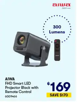 Woolworths AIWA FHD Smart LED Projector Black with Remote Control offer