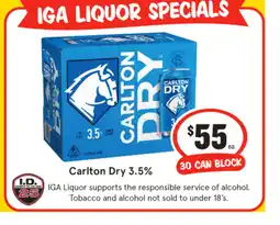 IGA Carlton Dry 3.5% offer