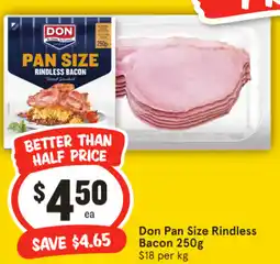 IGA Don Pan Size Rindless Bacon offer