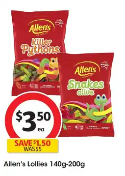 Coles Allen's Lollies offer