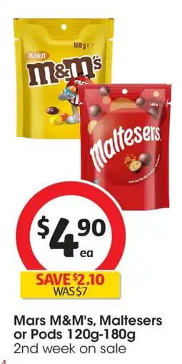 Coles Mars M&M's, Maltesers or Pods offer