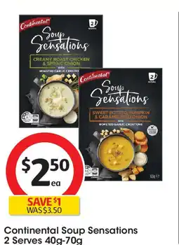 Coles Continental Soup Sensations 2 Serves offer