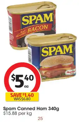 Coles Spam Canned Ham offer