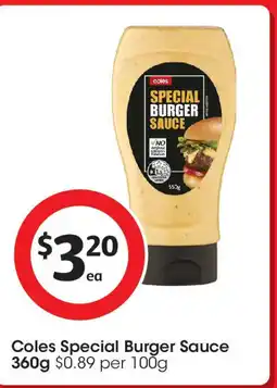 Coles Coles Special Burger Sauce offer