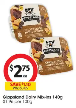 Coles Gippsland Dairy Mix-ins offer