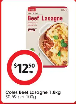 Coles Coles Beef Lasagne offer
