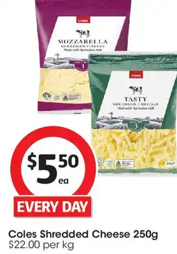 Coles Coles Shredded Cheese offer