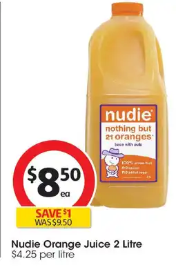 Coles Nudie Orange Juice offer