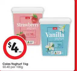 Coles Coles Yoghurt offer