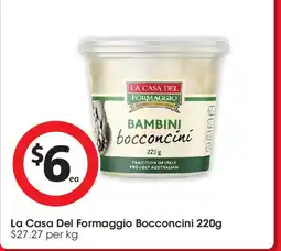 Coles La Casa Del Formaggio Bocconcini offer