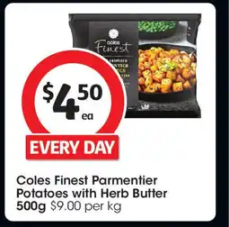 Coles Coles Finest Parmentier Potatoes with Herb Butter offer