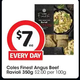 Coles Coles Finest Angus Beef Ravioli offer