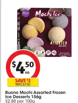 Coles Buono Mochi Assorted Frozen Ice Desserts offer