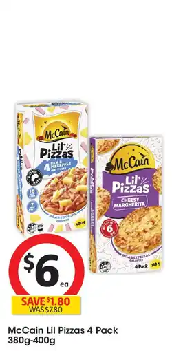 Coles McCain Lil Pizzas 4 Pack offer
