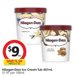 Coles Häagen-Dazs Ice Cream Tub offer