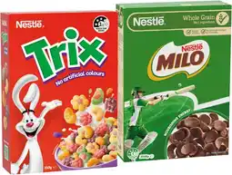IGA Nestlé Milo Cereal 330‑350g or Trix Cereal 310g Selected Varieties offer