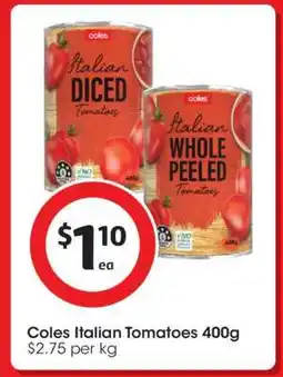Coles Coles Italian Tomatoes 400g offer