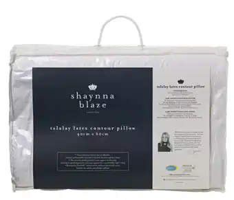 Harris Scarfe Shaynna blaze talalay latex pillow contour offer