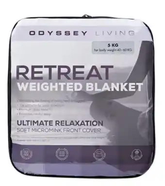 Harris Scarfe Odyssey living 7kg weighted blanket offer