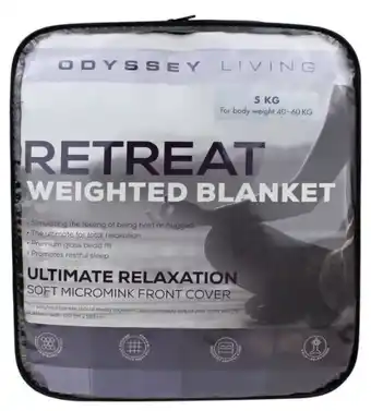 Harris Scarfe Odyssey living 5kg weighted blanket offer