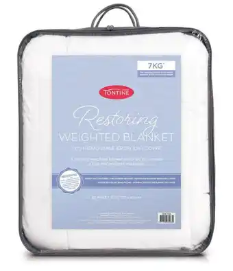 Harris Scarfe Tontine bamboo cover 6.8kg weighted blanket offer