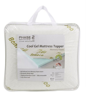 Harris Scarfe Phase 2 bamboo gel infused mattress topper qb offer