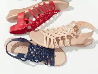 Harris Scarfe Savannah eva demi wedge elastic cage sandal offer