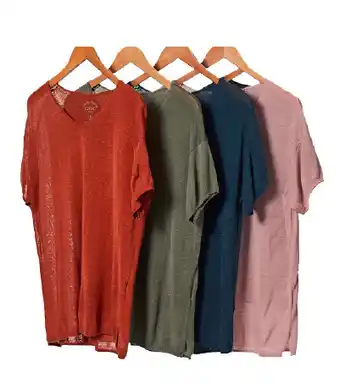 Harris Scarfe Khoko denim linen blend tee offer