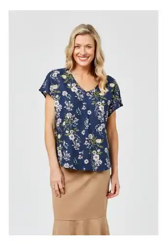 Harris Scarfe Khoko smart assorted top - blue offer